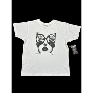 CPress Studio Flirting With Cowboys Mushie T-shirt Designer White Medium